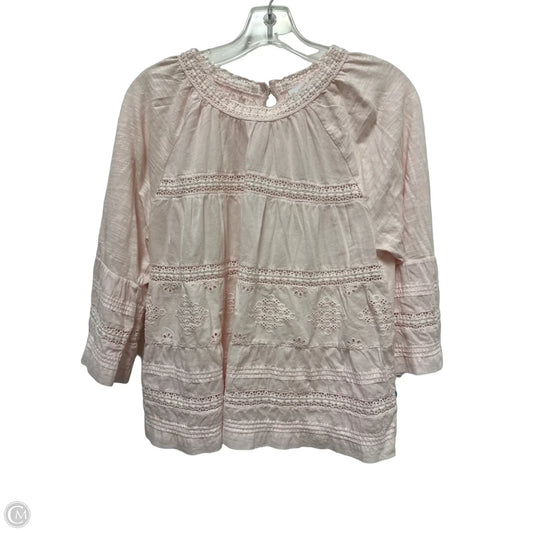 Top Long Sleeve By J. Jill In Pink, Size: L