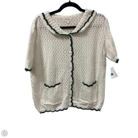 Sweater Cardigan By Bohme In White, Size: M