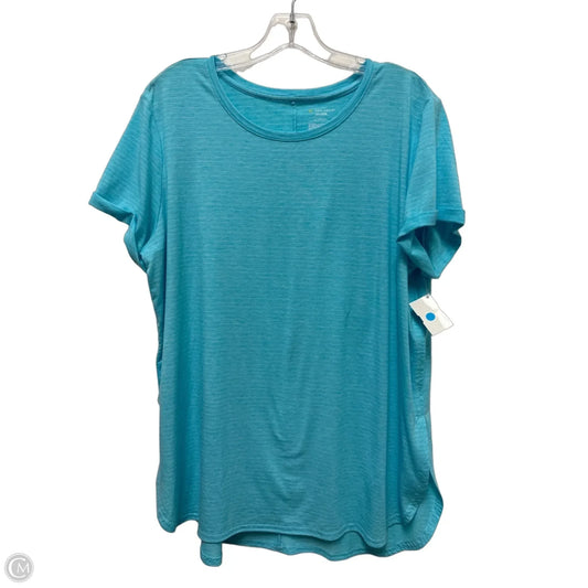 Athletic Top Short Sleeve By Tek Gear In Blue, Size: Xl