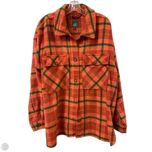 Jacket Shirt By Wild Fable In Orange, Size: Xl