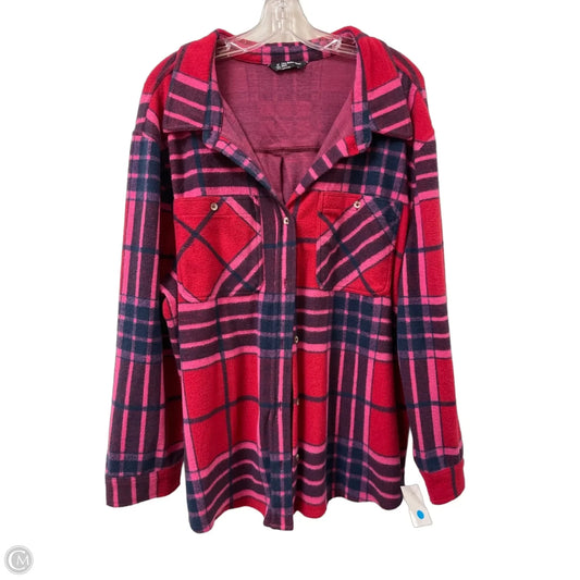 Jacket Shirt By Members Mark In Plaid Pattern, Size: 1x