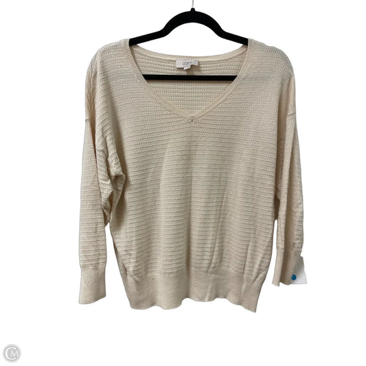 Sweater By Loft In Cream, Size: S