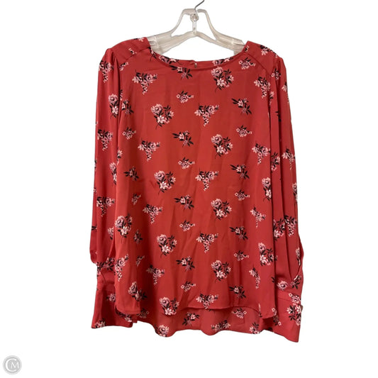 Top Long Sleeve By Loft In Orange, Size: M
