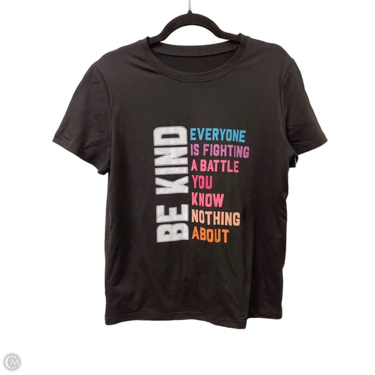 Top Short Sleeve By Clothes Mentor In Black, Size: M