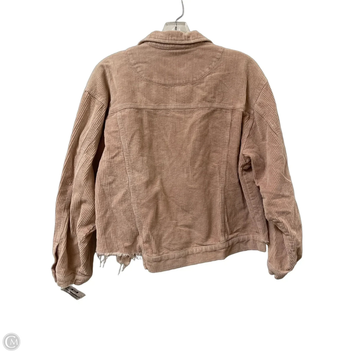 Jacket Shirt By Pol In Peach, Size: L
