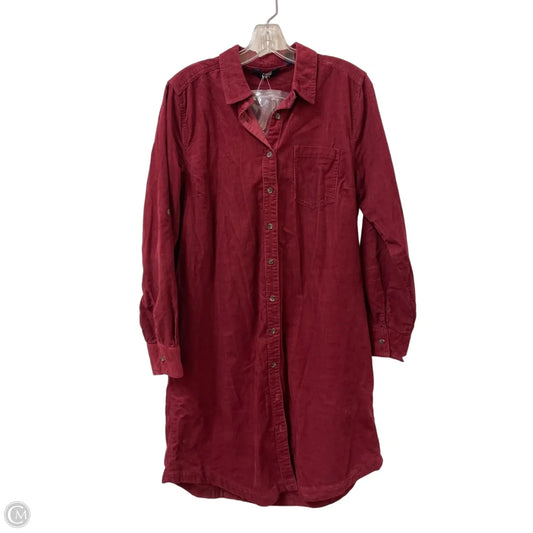 Dress Casual Midi By Lands End In Red, Size: M