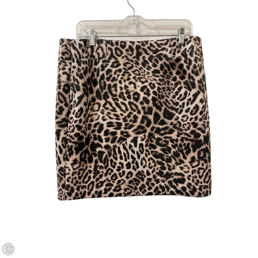 Skirt Mini & Short By Cabi In Leopard Print, Size: 12
