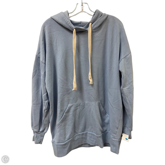 Sweatshirt Hoodie By Zenana Outfitters In Blue, Size: L