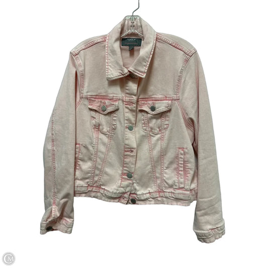 Jacket Denim By Torrid In Pink, Size: 1x