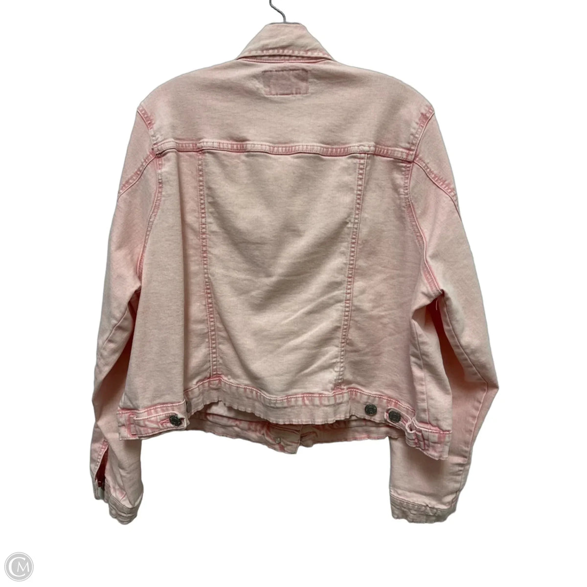 Jacket Denim By Torrid In Pink, Size: 1x