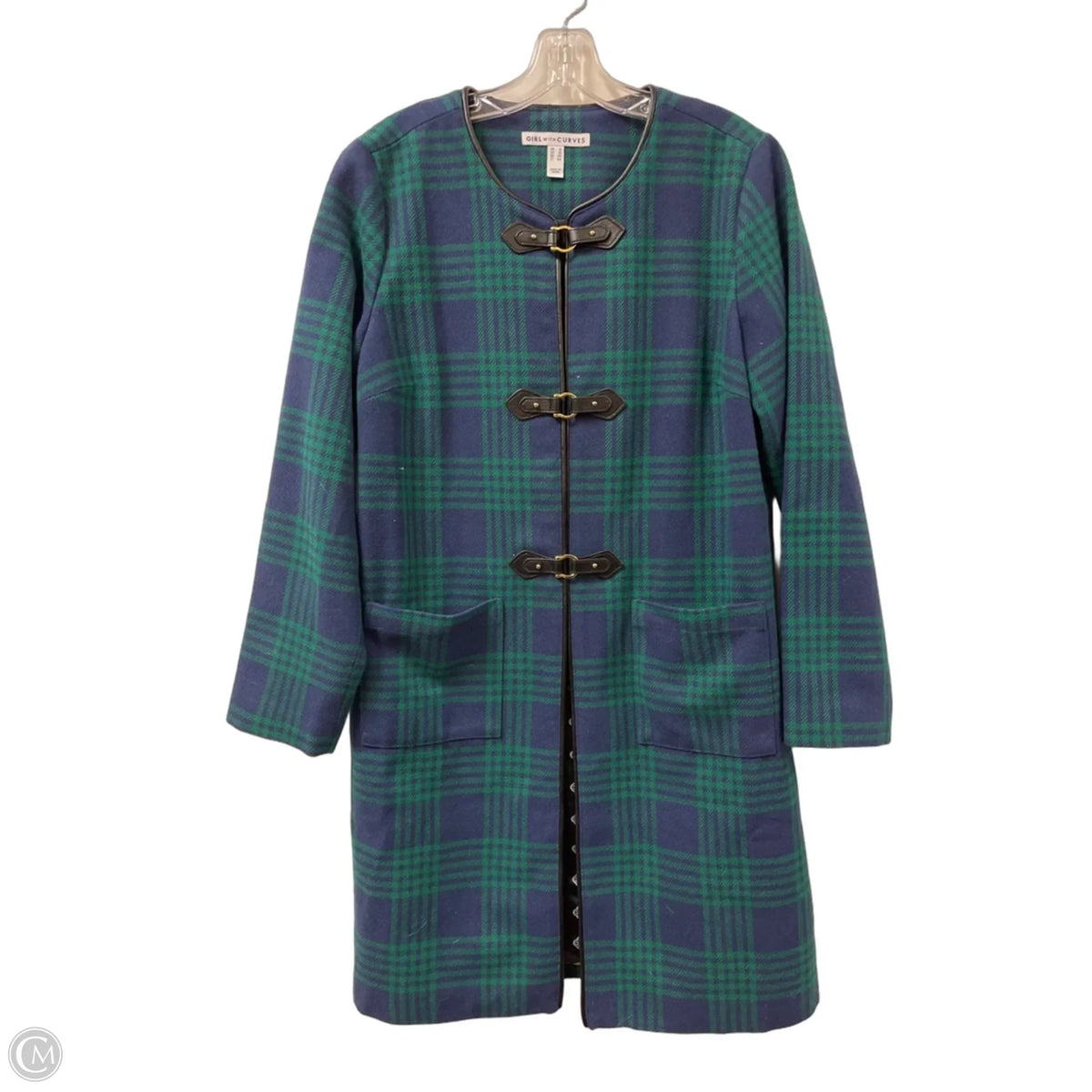Coat Wool By Clothes Mentor In Plaid Pattern, Size: S
