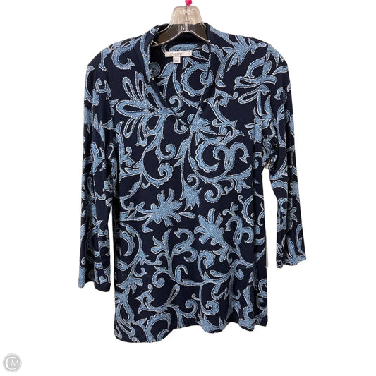 Top Long Sleeve By Chicos In Navy, Size: S