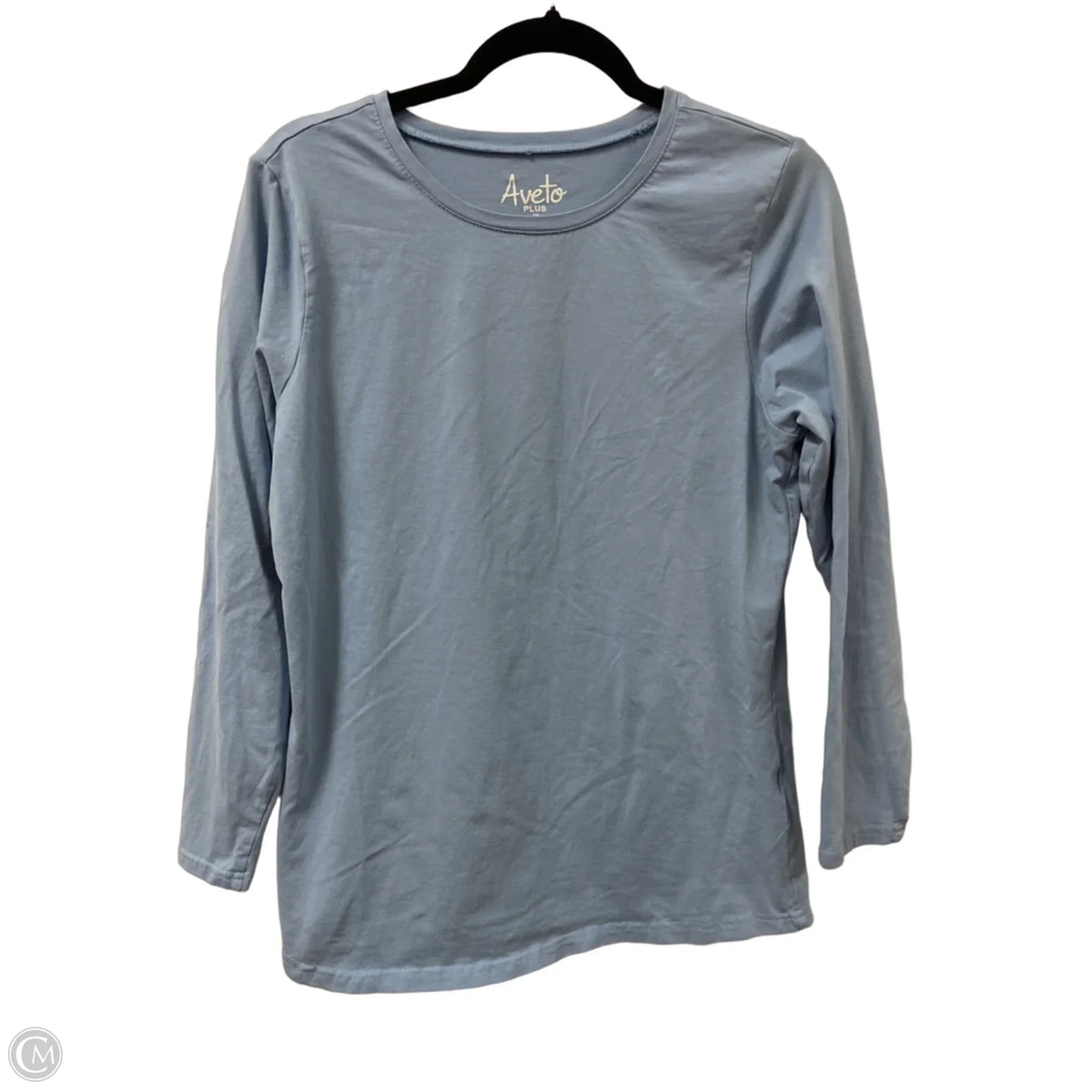 Top Long Sleeve Basic By Clothes Mentor In Blue, Size: 1x