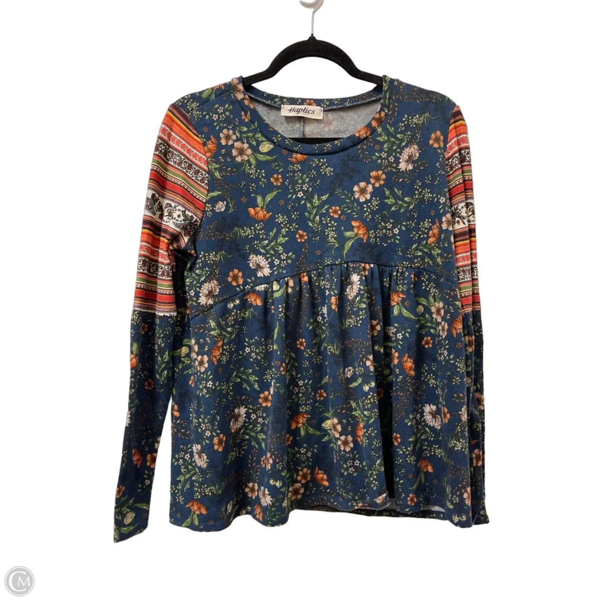 Top Long Sleeve By Haptics In Navy, Size: S