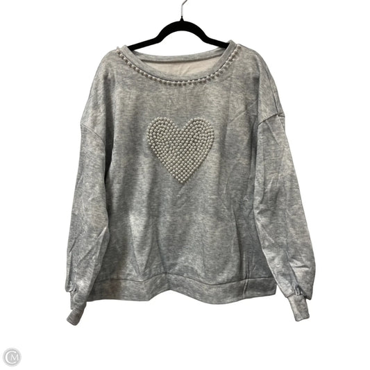 Sweatshirt Crewneck By Clothes Mentor In Grey, Size: 3x
