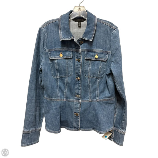 Jacket Denim By White House Black Market In Blue Denim, Size: L