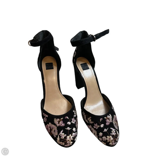 Shoes Heels Block By White House Black Market In Floral Print, Size: 10