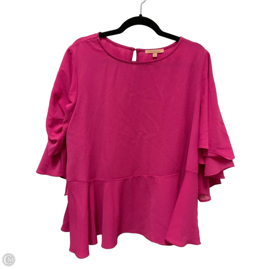 Top 3/4 Sleeve By Gibson And Latimer In Pink, Size: Xl