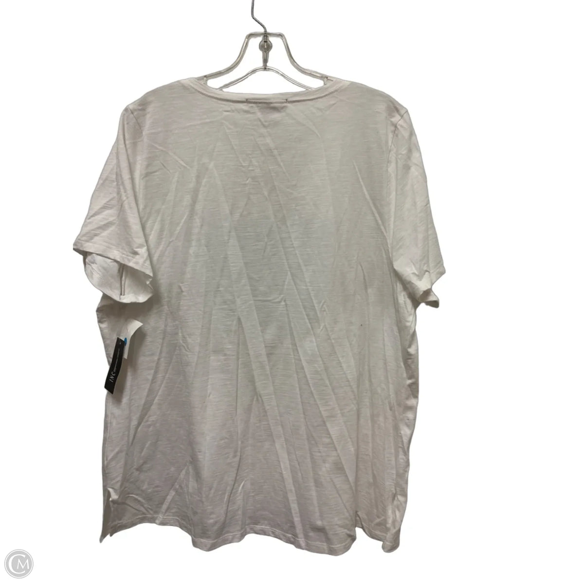 Top Short Sleeve By Inc In White, Size: 2x