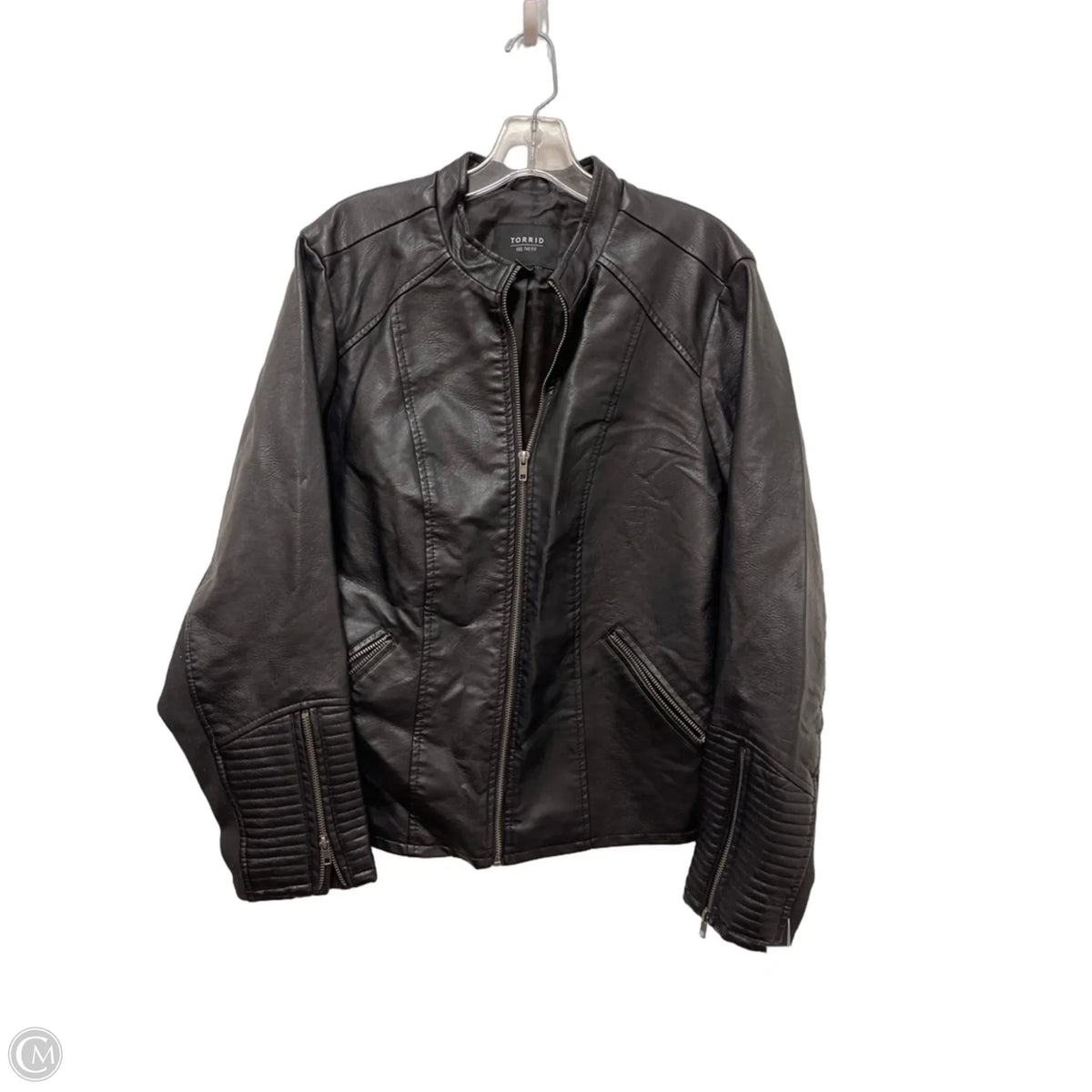 Jacket Moto By Torrid In Black, Size: 2x