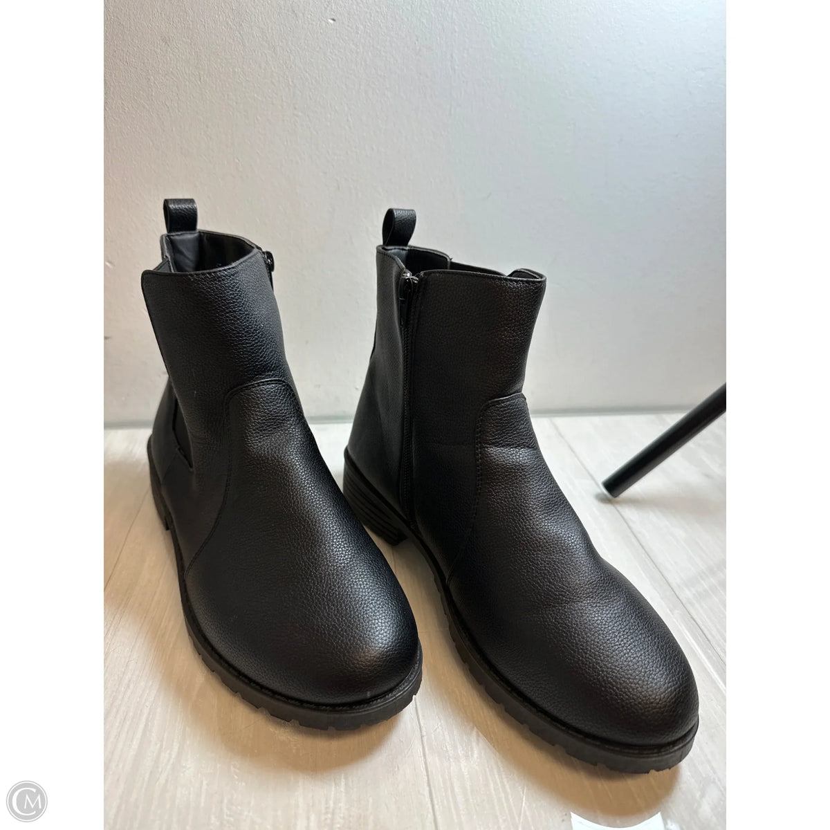 Boots Ankle Flats By Mudd In Black, Size: 11