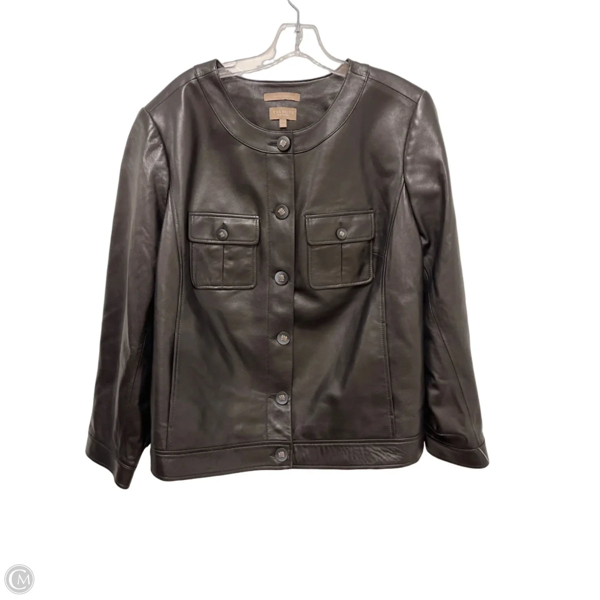 Jacket Leather By Talbots In Black, Size: 3x