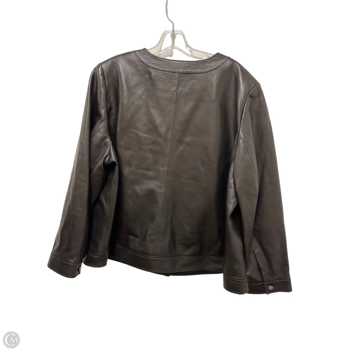 Jacket Leather By Talbots In Black, Size: 3x