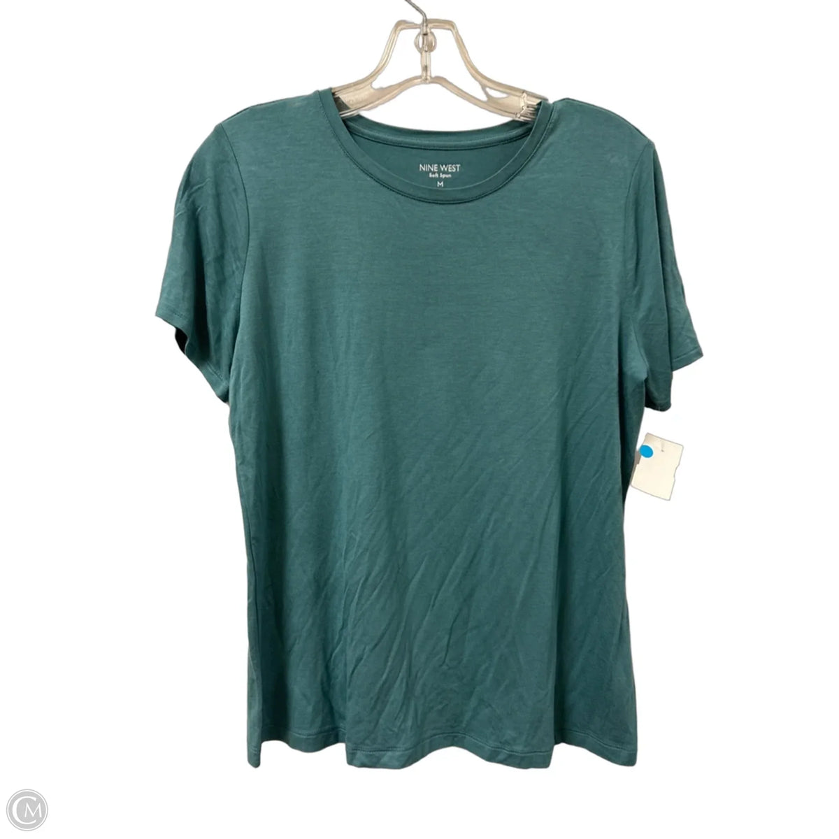 Top Short Sleeve Basic By Nine West In Green, Size: M