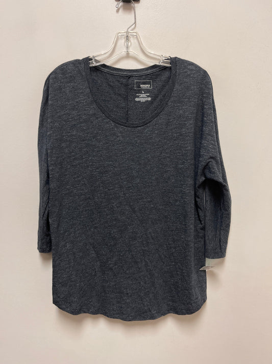 Top Long Sleeve By Sonoma In Navy, Size: L