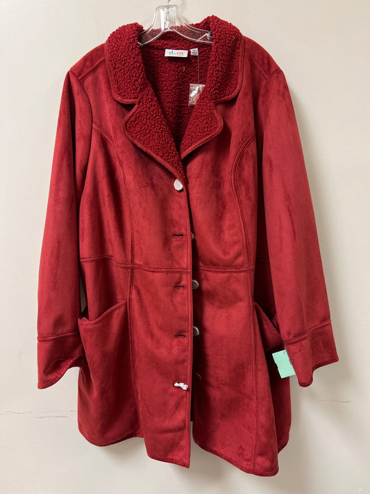 Coat Other By Denim And Company In Red, Size: 2x