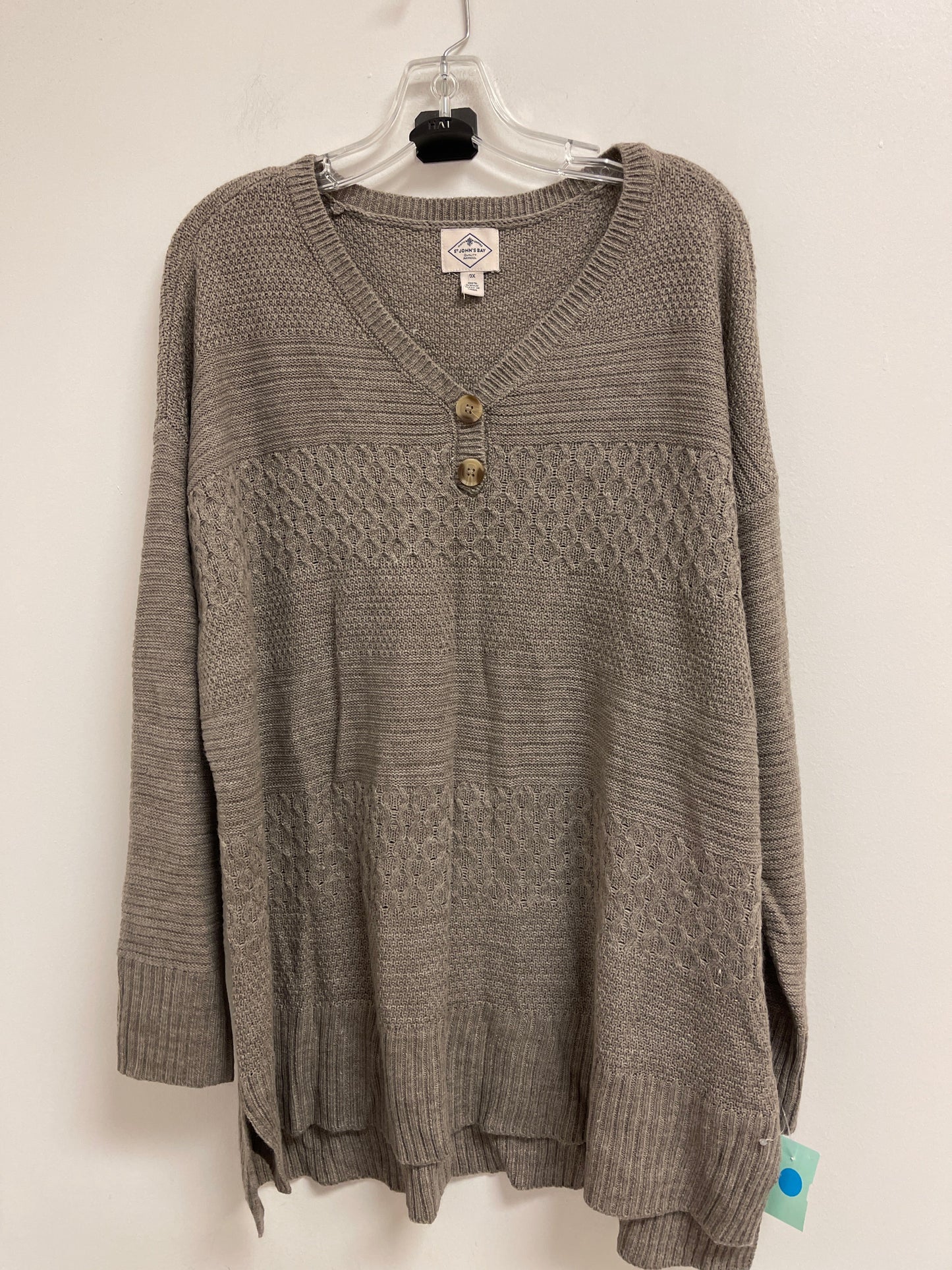 Tunic Long Sleeve By St Johns Bay In Grey, Size: Xl