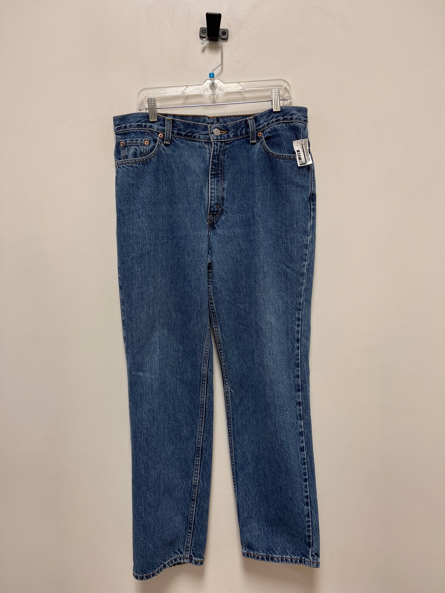 Blue Denim Jeans Straight Levis, Size 16