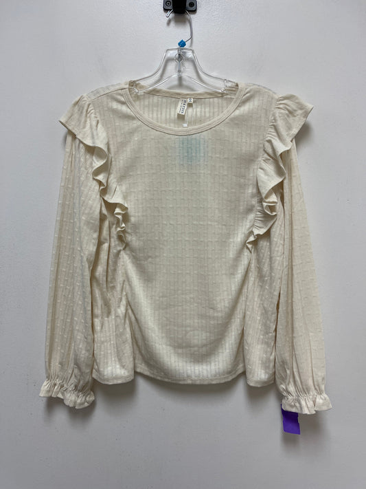 Cream Top Long Sleeve Hayden La, Size L