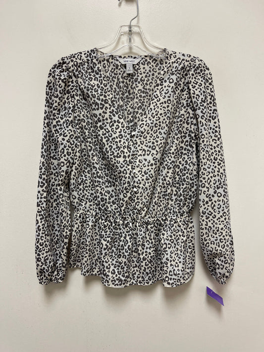 Animal Print Top Long Sleeve Nine West, Size S