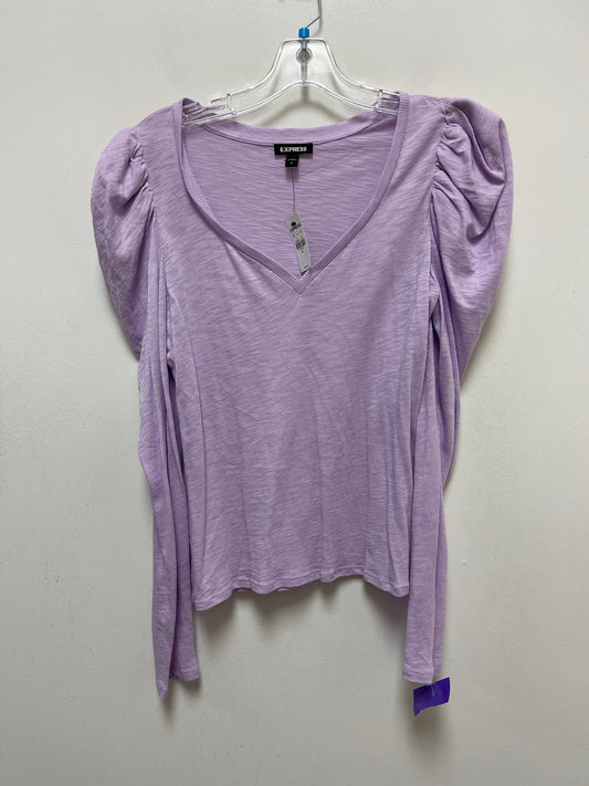 Purple Top Long Sleeve Express, Size M