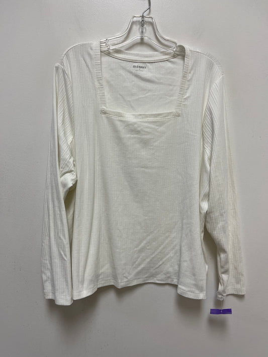 White Top Long Sleeve Old Navy, Size 4x