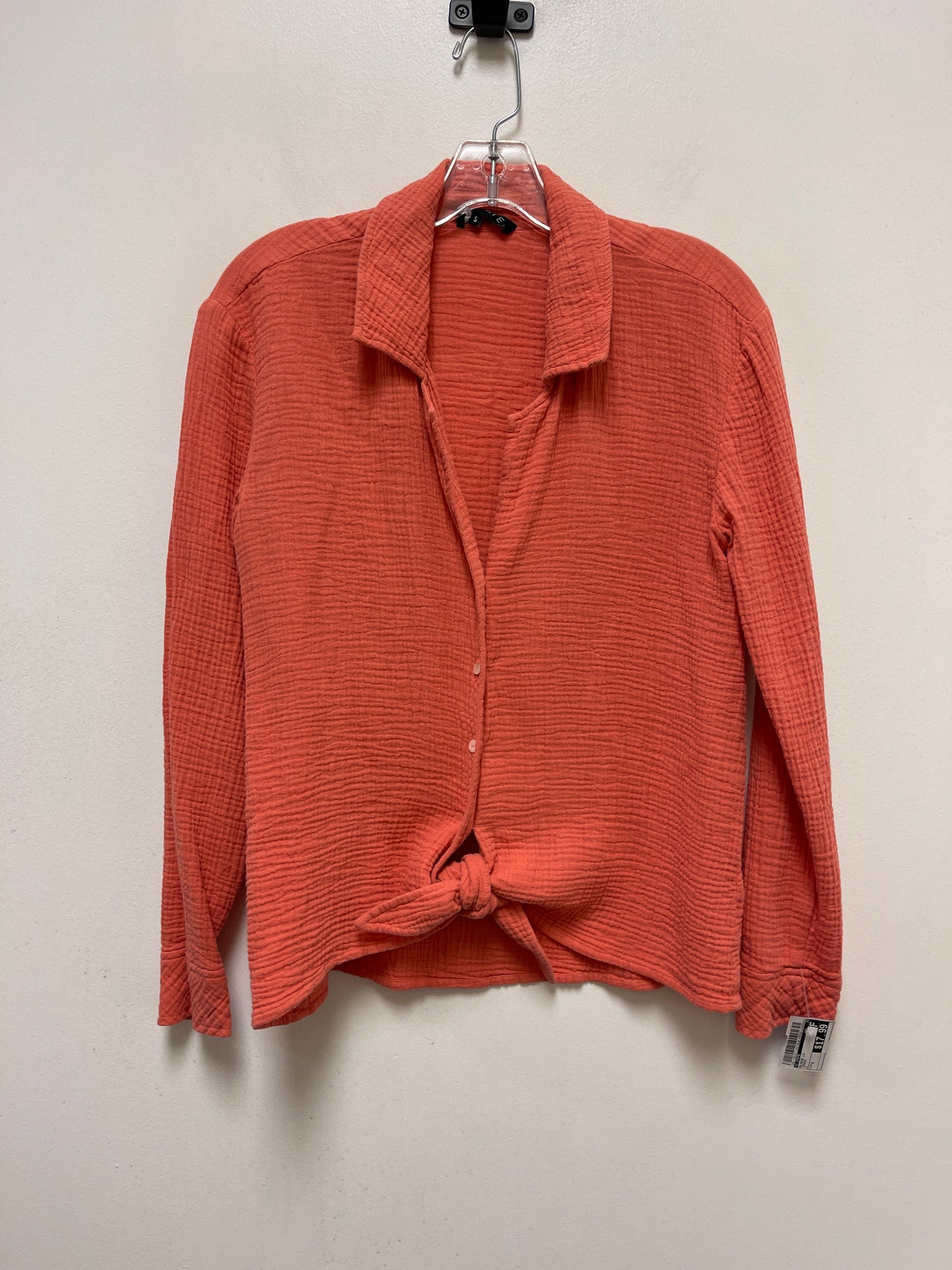 Orange Blouse Long Sleeve 1.state, Size S