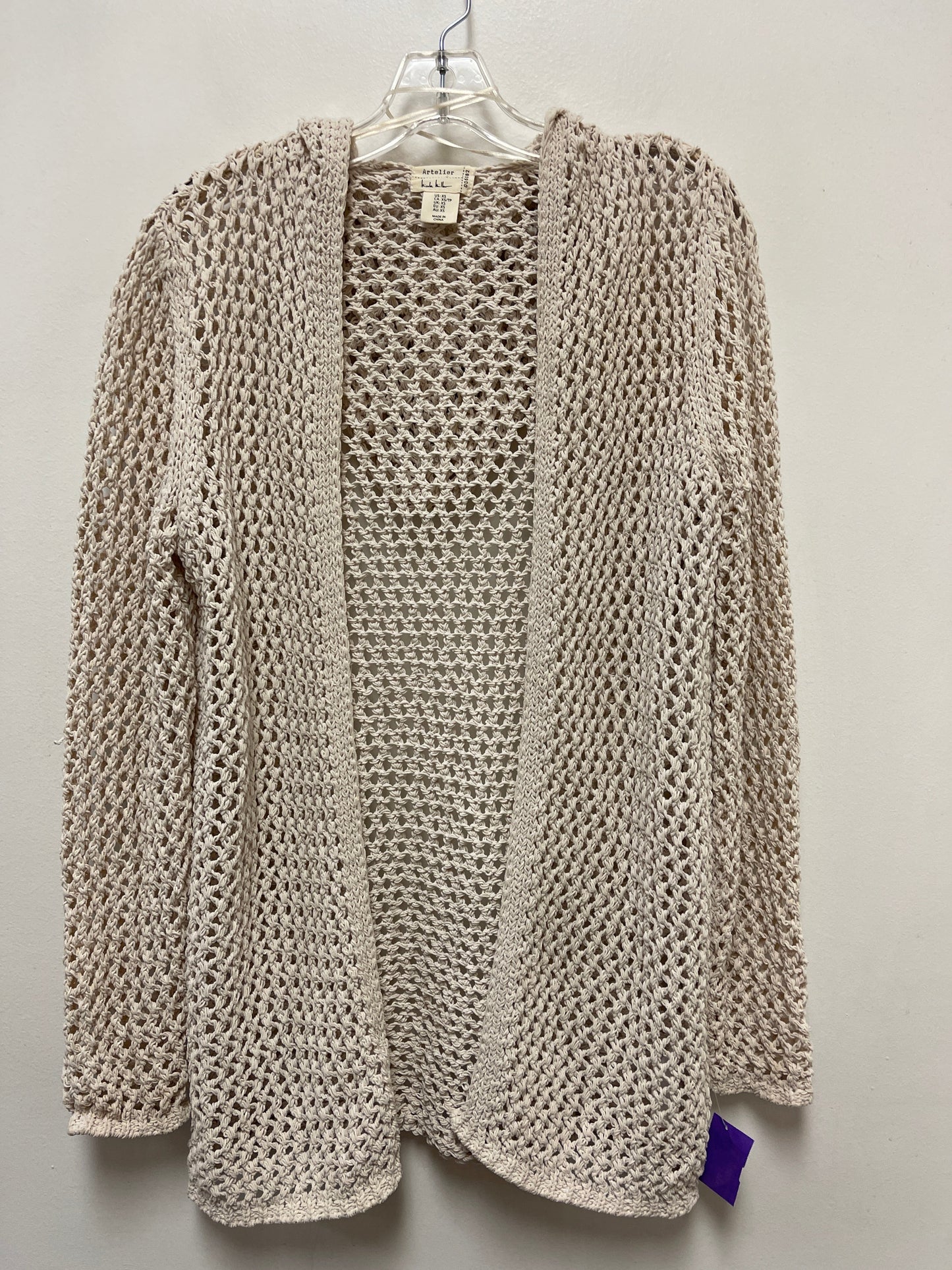 Sweater Cardigan By Nicole By Nicole Miller In Cream, Size: Xs