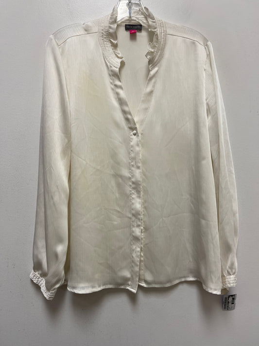 Cream Blouse Long Sleeve Vince Camuto, Size Xl