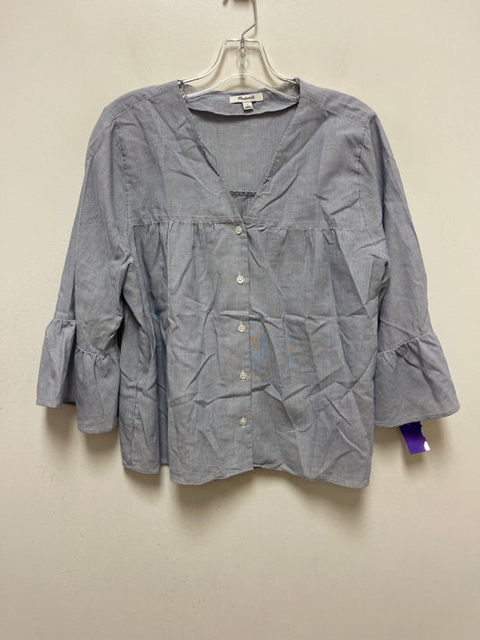 Blue Blouse Long Sleeve Madewell, Size L