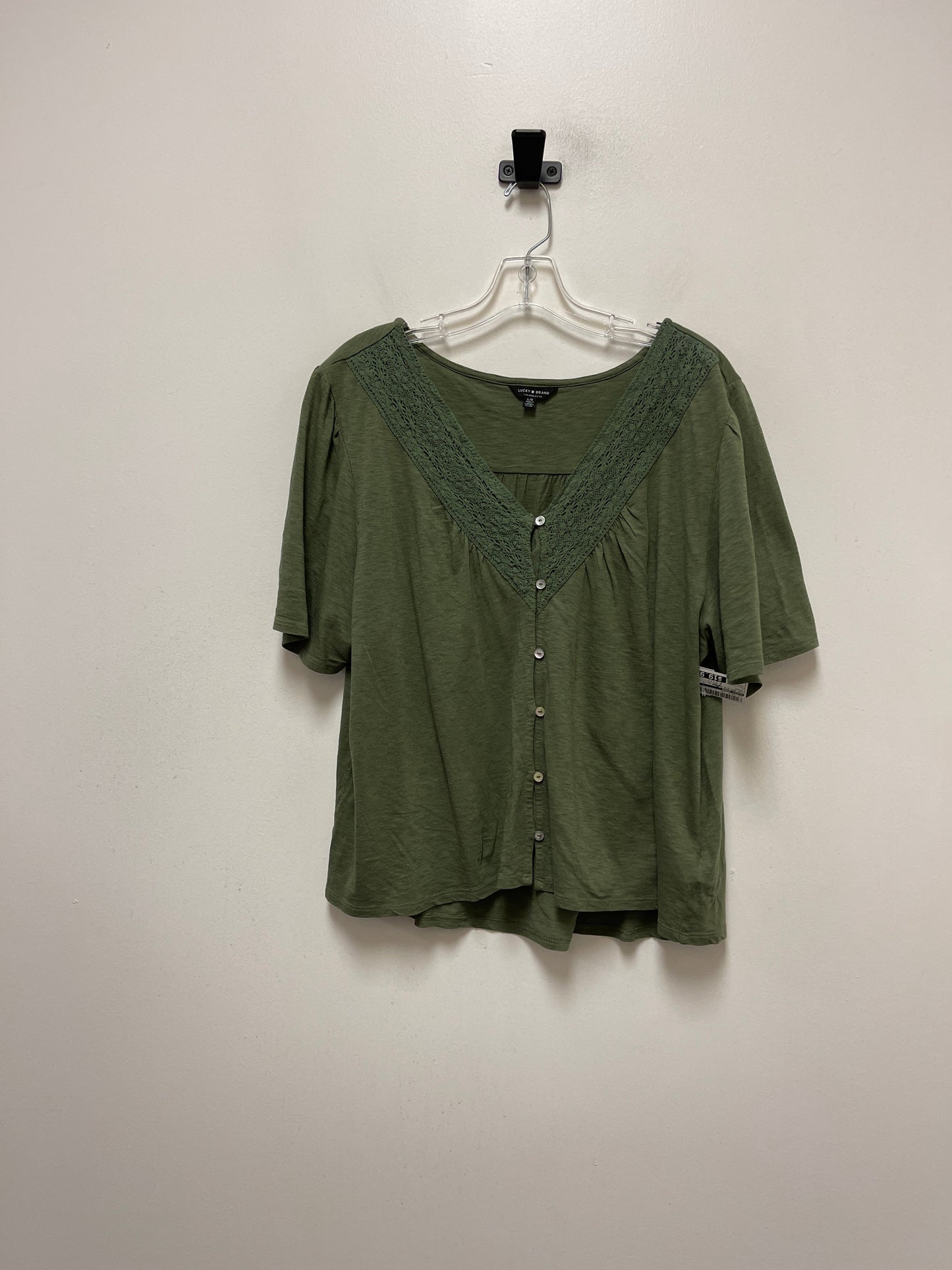 Green Top 2pc 3/4 Sleeve Lucky Brand, Size L
