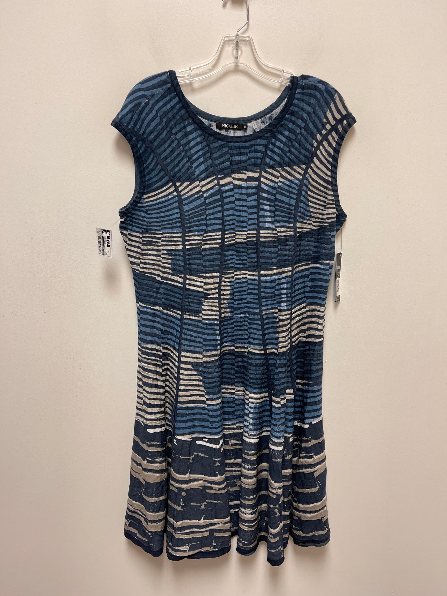 Blue Dress Casual Short Nic + Zoe, Size 2x