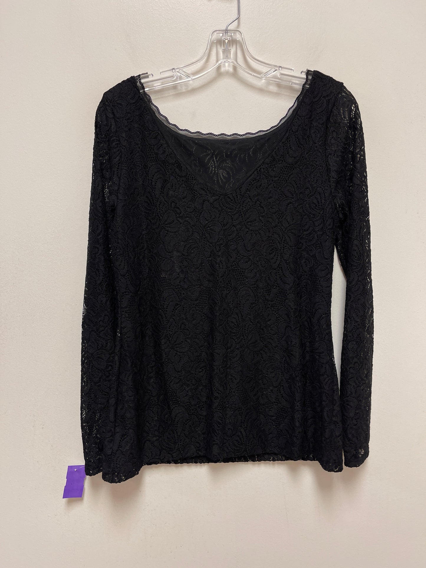 Black Top Long Sleeve White House Black Market, Size M