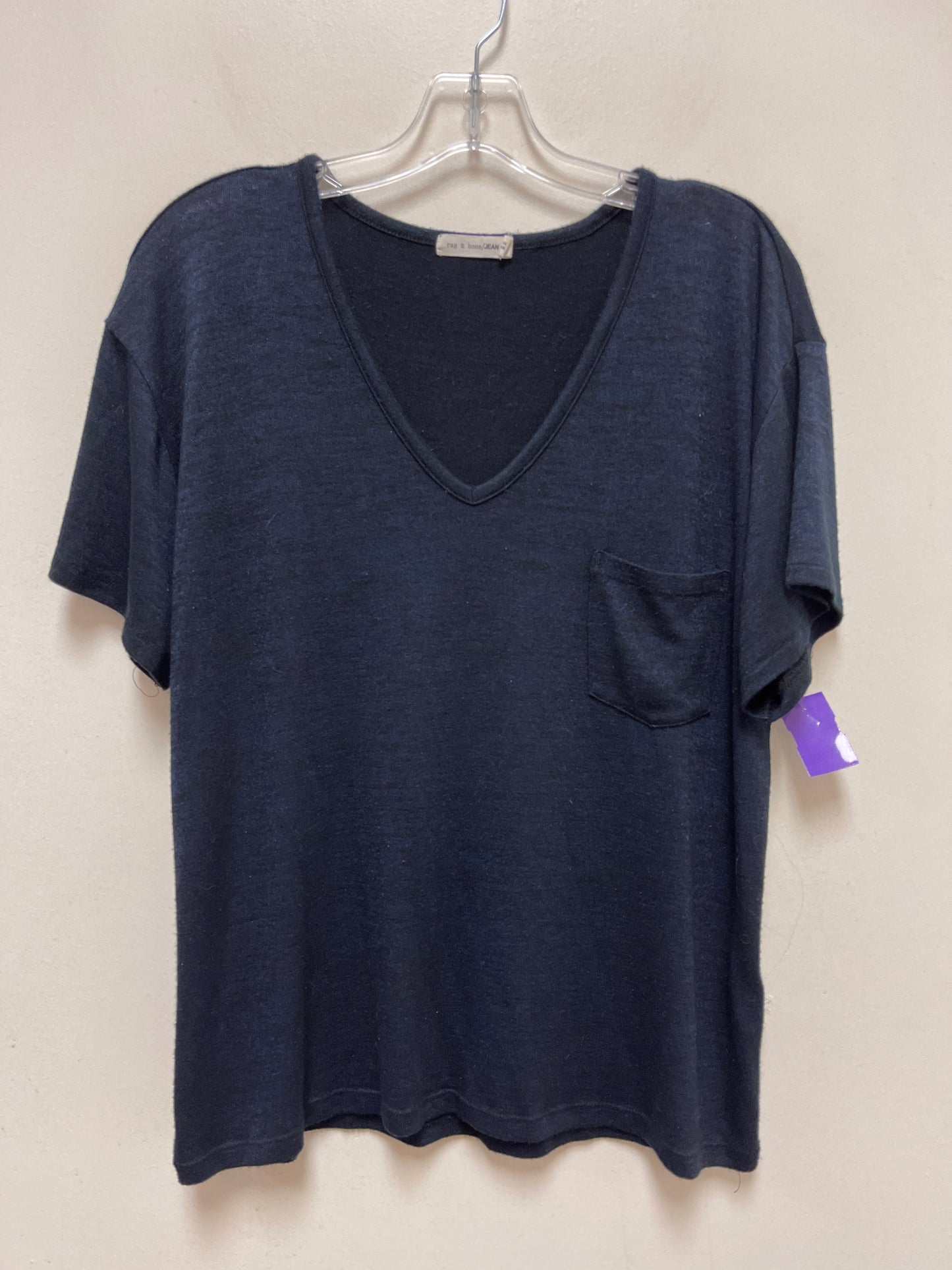 Navy Top Short Sleeve Rag And Bone, Size L