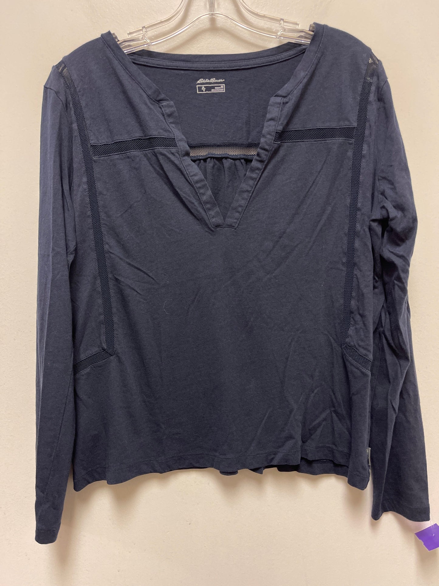 Navy Top Long Sleeve Eddie Bauer, Size M