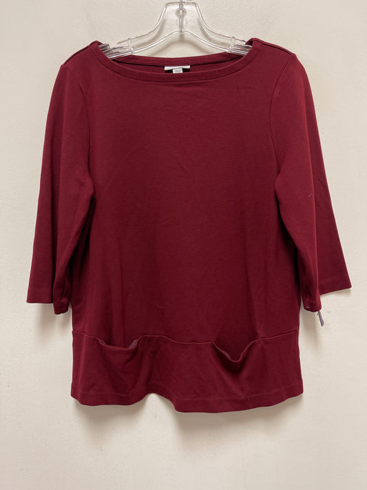 Red Top Long Sleeve J. Jill, Size M