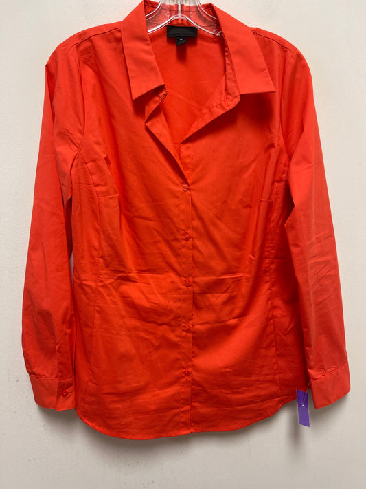 Orange Blouse Long Sleeve Worthington, Size L