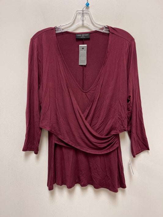 Red Top Long Sleeve Lane Bryant, Size L