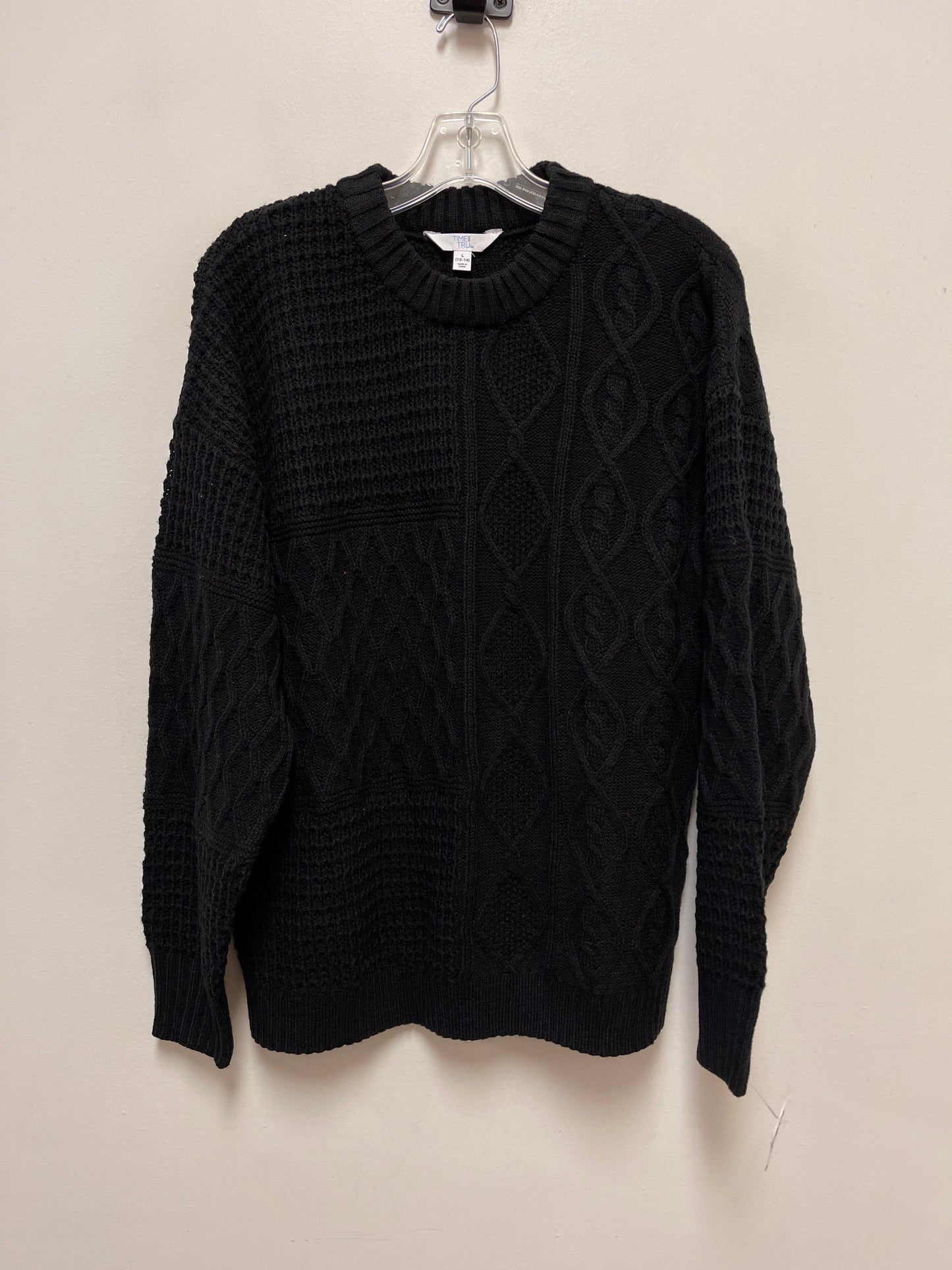 Sweater By Time And Tru In Black, Size: L