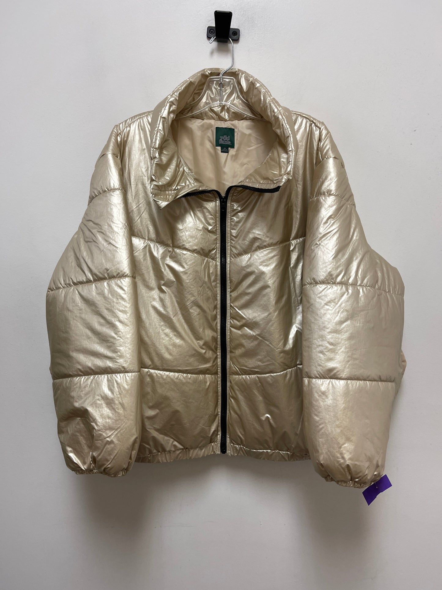 Coat Puffer & Quilted By Wild Fable In Gold, Size: 3x